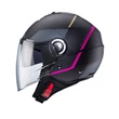 CABERG Riviera V4 X Alpha, matt fekete/fuchsia/antracit, Nyitott motoros bukósisak