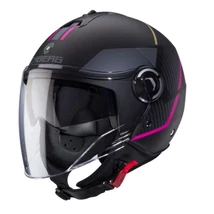 CABERG Riviera V4 X GEO, matt fekete/pink/antracit nyitott motoros bukósisak