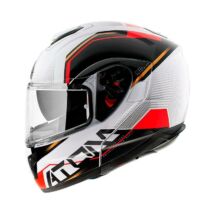 MT Helmets Atom SV Quark B5 Fekete Fehér Piros Felnyitható Motoros Bukósisak
