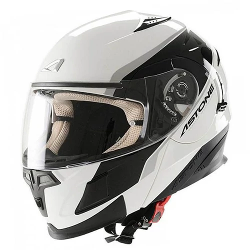 Astone RT1000 Fehér/fekete Felnyitható Motoros Bukósisak (OUTLET)