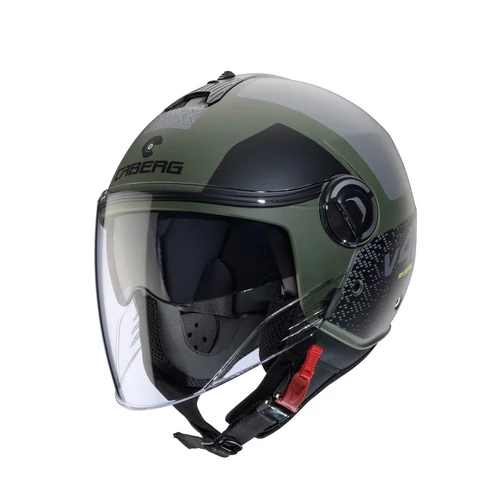 CABERG Riviera V4 X Alpha, military zöld/fekete/szürke, Nyitott motoros bukósisak