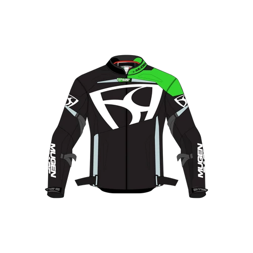 Mugen NJ-MNR-1931 Fekete/Neonzöld Motoros Textil kabát