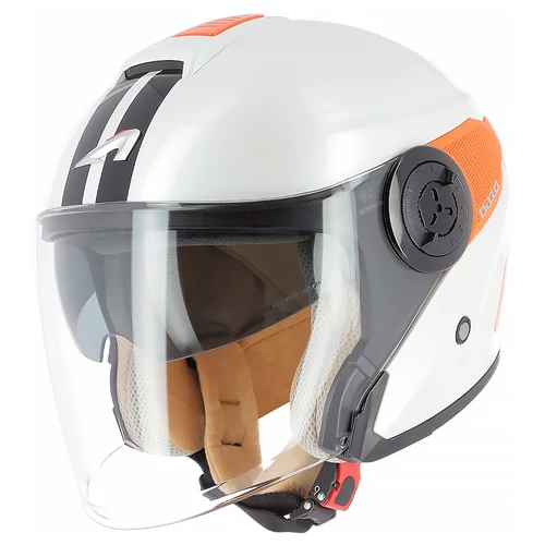 Astone DJ10 narancs/fehér Nyitott Motoros Bukósisak (OUTLET)
