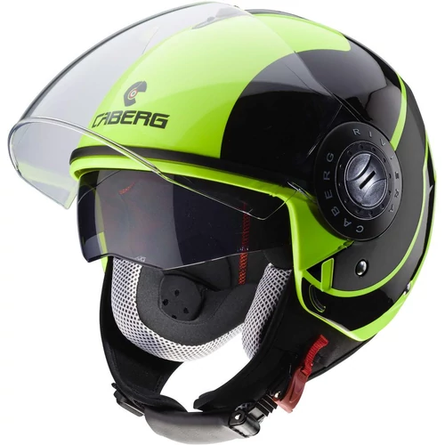 Caberg Riviera V3 Nyitott Bukósisak, Zöld / Fekete