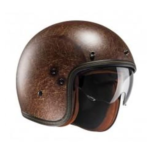 Hjc Fg-70S Vintage Semi Flat Brown Nyitott Sisak
