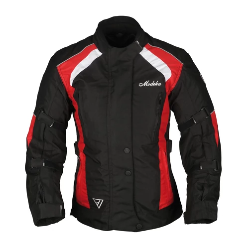Modeka Janika Háromrétegű Női Motoros Kabát Fekete/Piros (OUTLET)