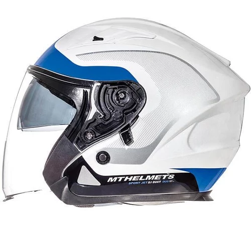 MT Helmets Avenue SV Kék/Fehér Nyitott Motoros Bukósisak (OUTLET)