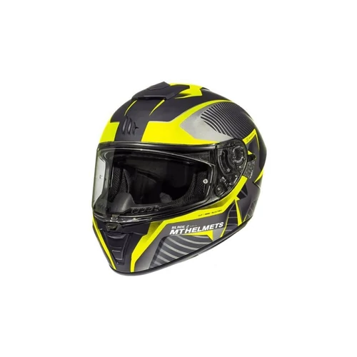 MT Helmets Blade2 SV Blaster B4 Matt Fekete/Neonsárga Zárt Motoros Bukósisak