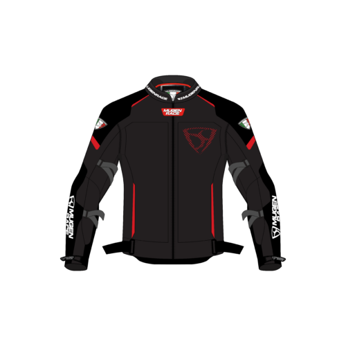 Mugen Mash NJ-MNR-1930 NŐI Fekete/Piros Motoros Textil kabát